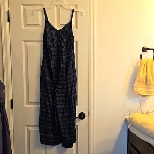 Navy maternity romper